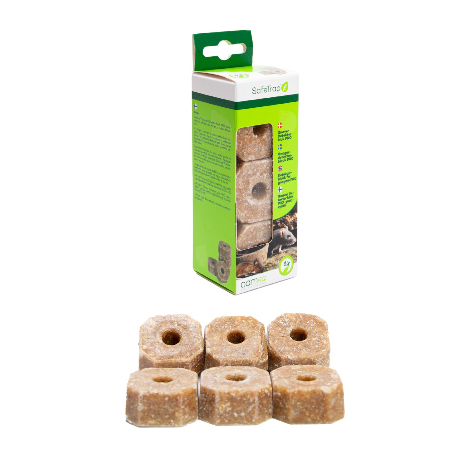 SafeTrap Gnaver Detektor blok PRO, 6 stk