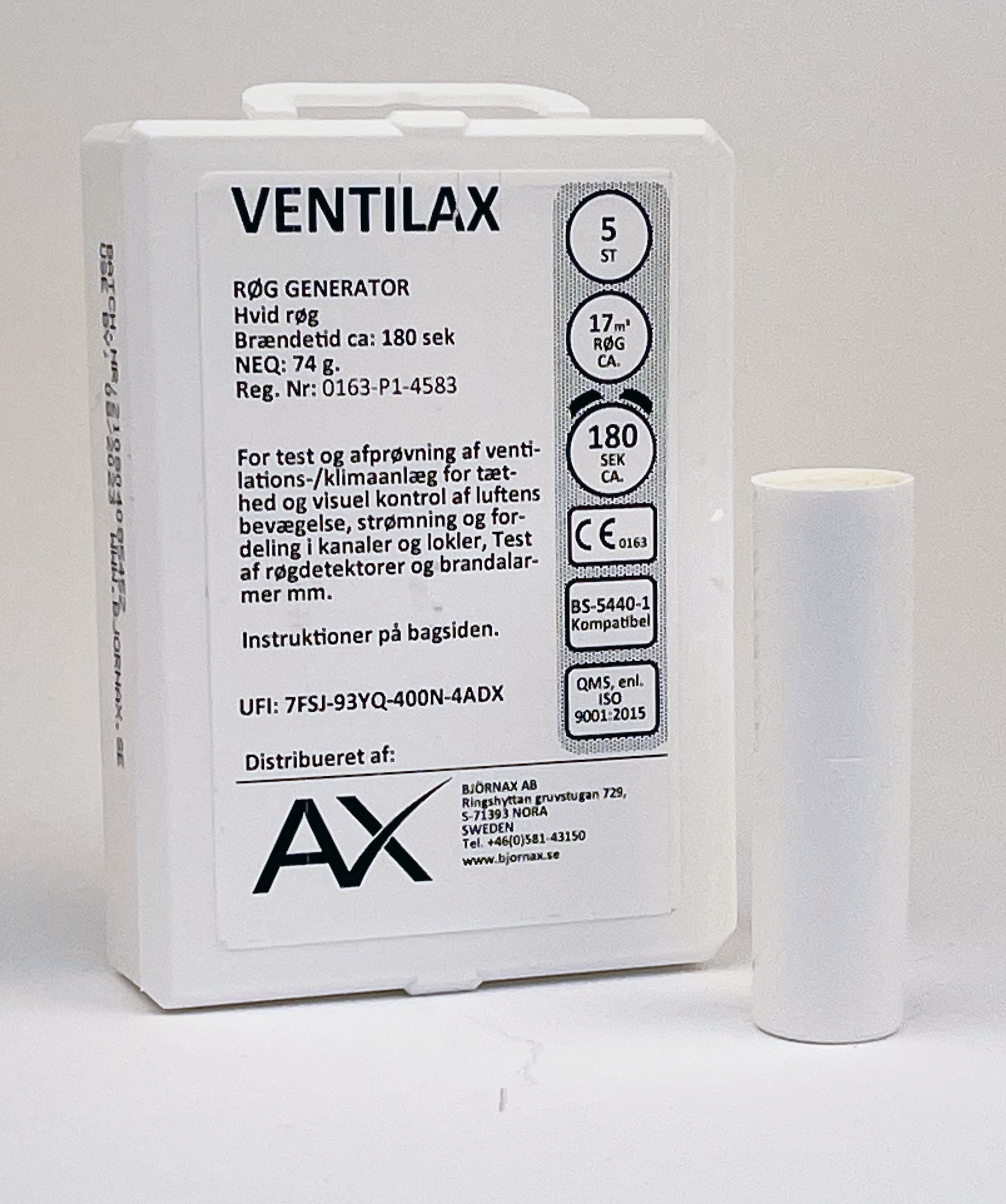 Ventilax Røgpatron, grå