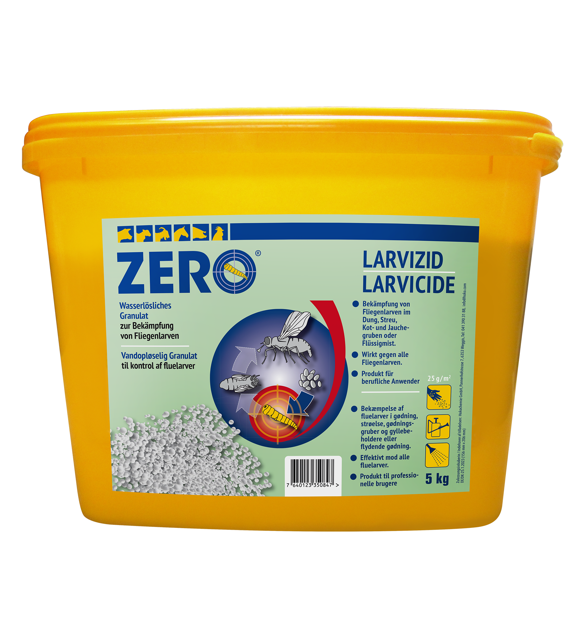 Zero 2% larvicid mod fluelarver, 5 kg.