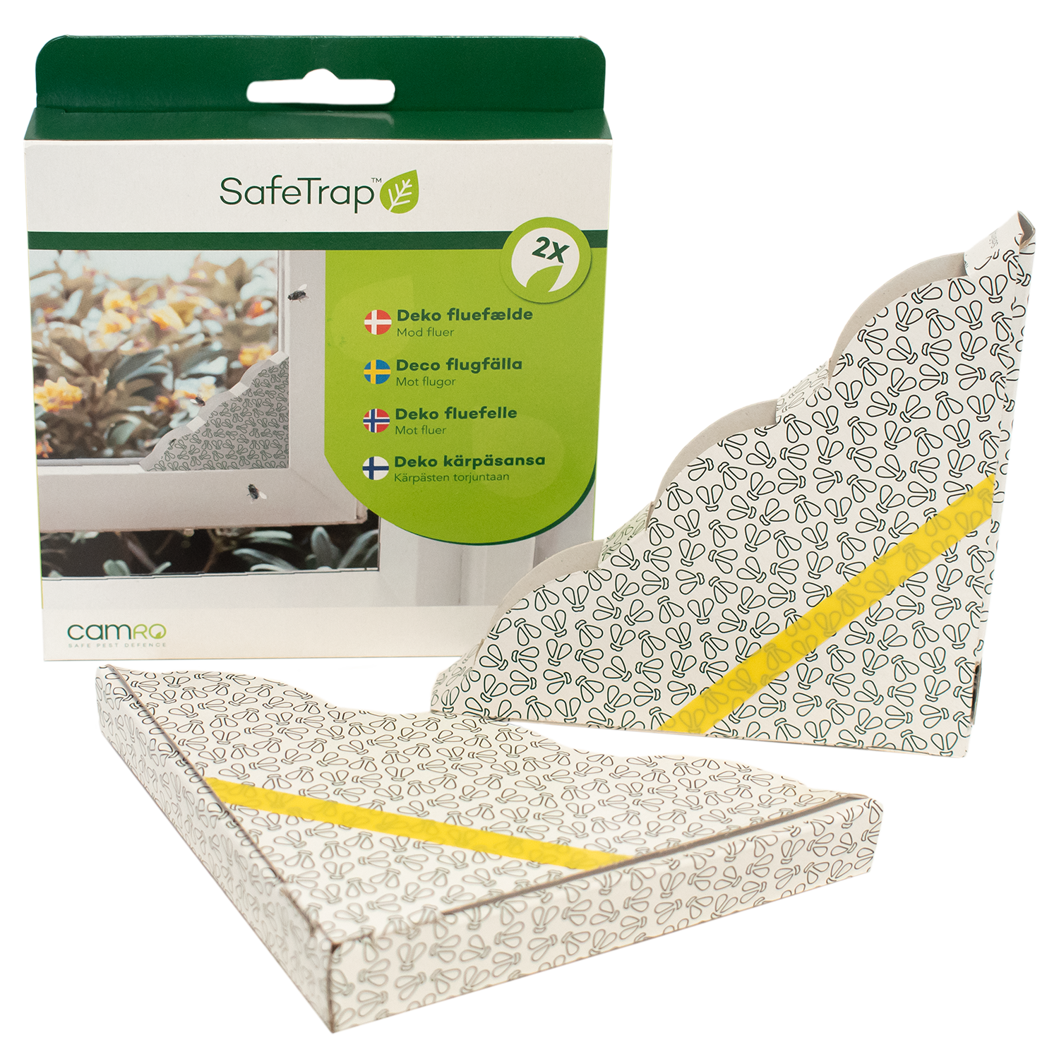 SafeTrap Deko fluefælde til Vindue Mod Fluer (x2)