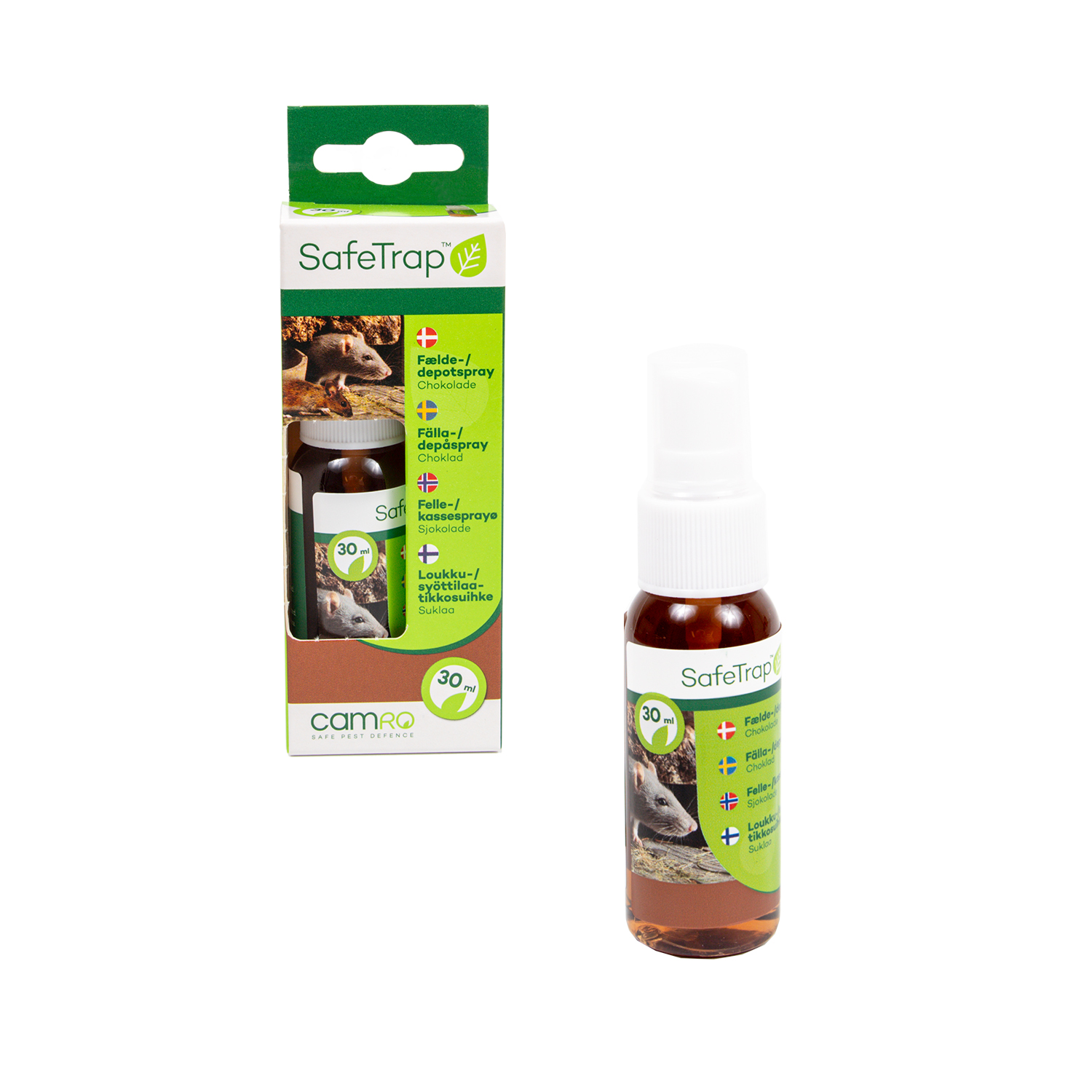 SafeTrap Fælde & depot spray 30ml, Chokolade
