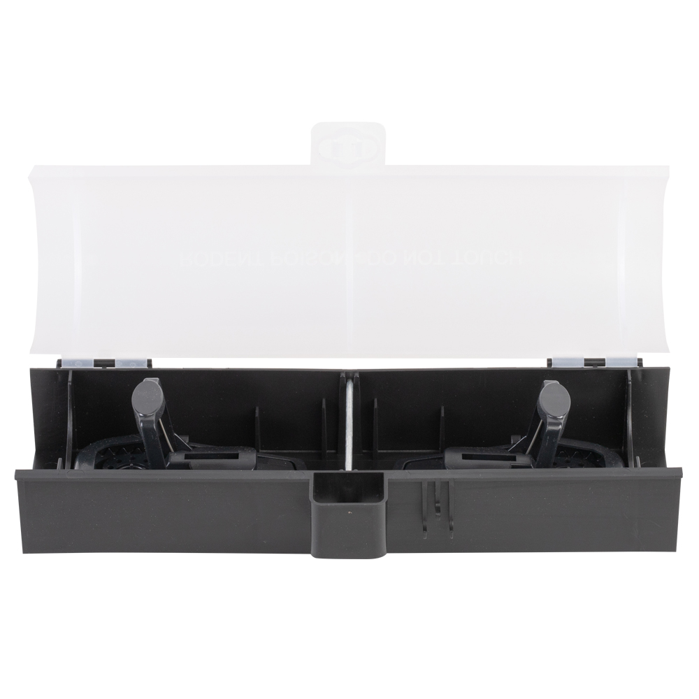 Multifunktionelt tunneldepot mod Rotte, sort med transparent låg