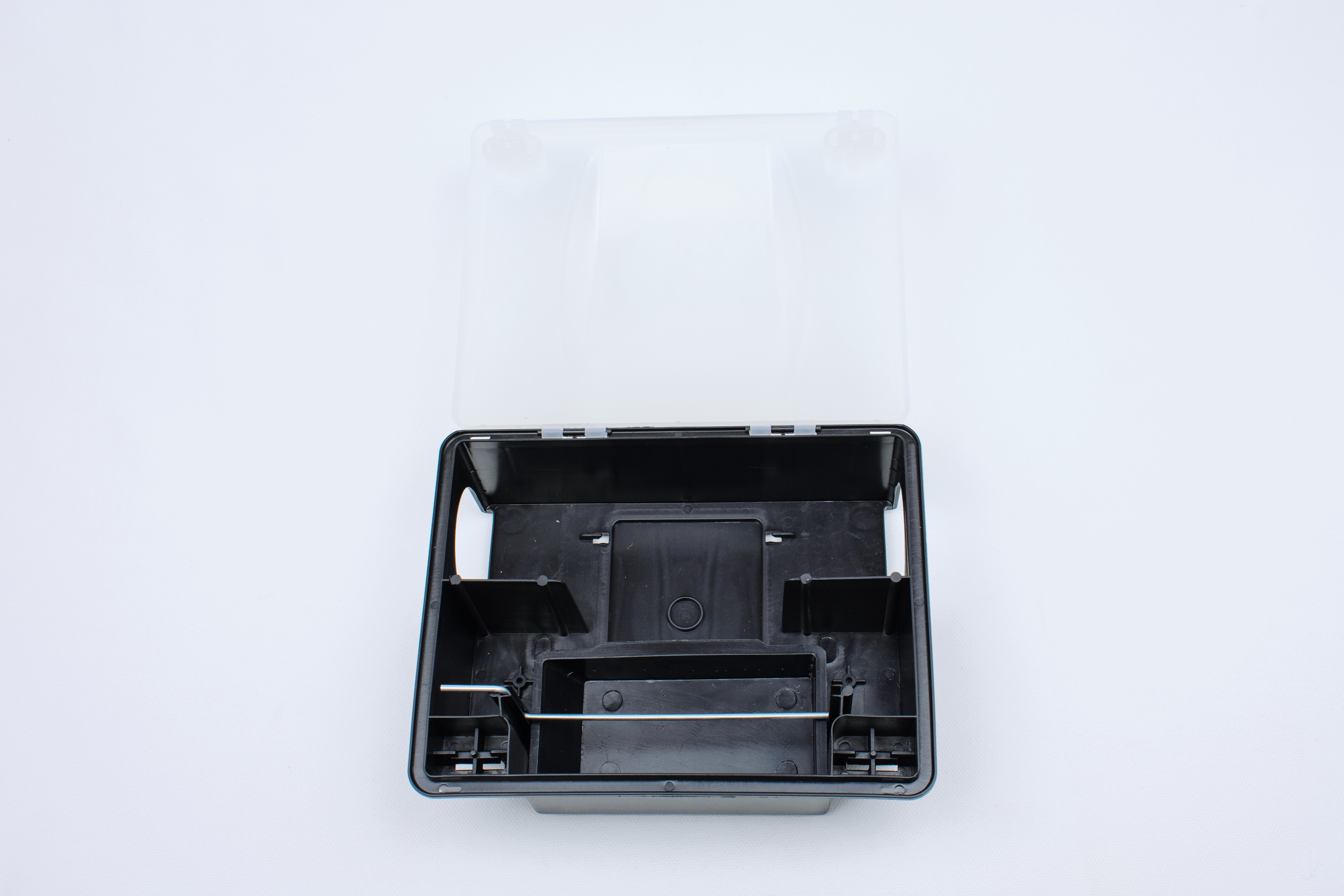 Depot "Compact" mod Rotter, sort med transparent låg