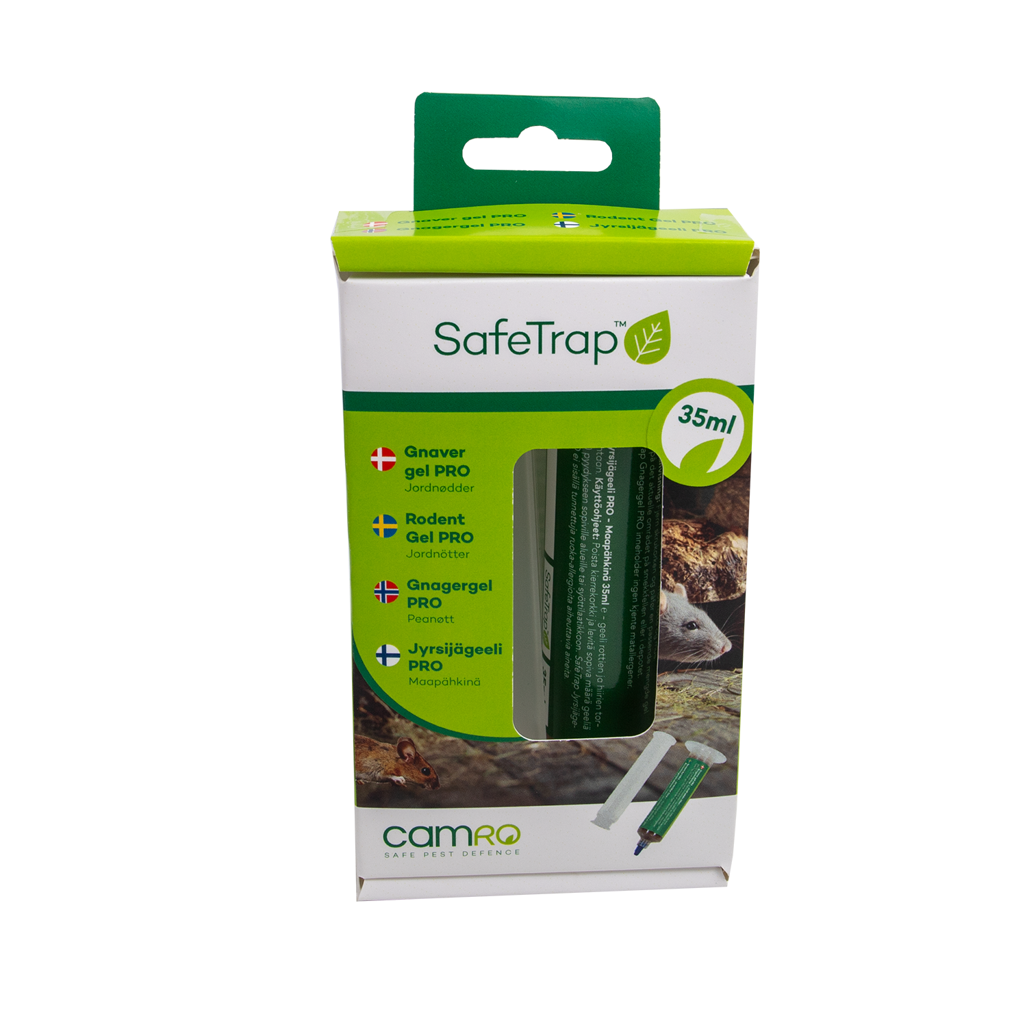 SafeTrap™ Gnaver gel PRO, 35 ml. Mod Rotte og Mus