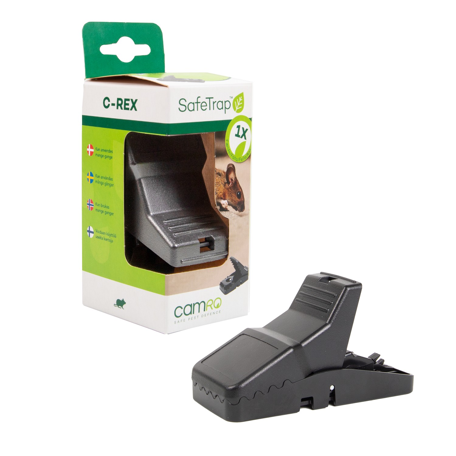 SafeTrap Musefælde C-REX smækfælde Mod Mus