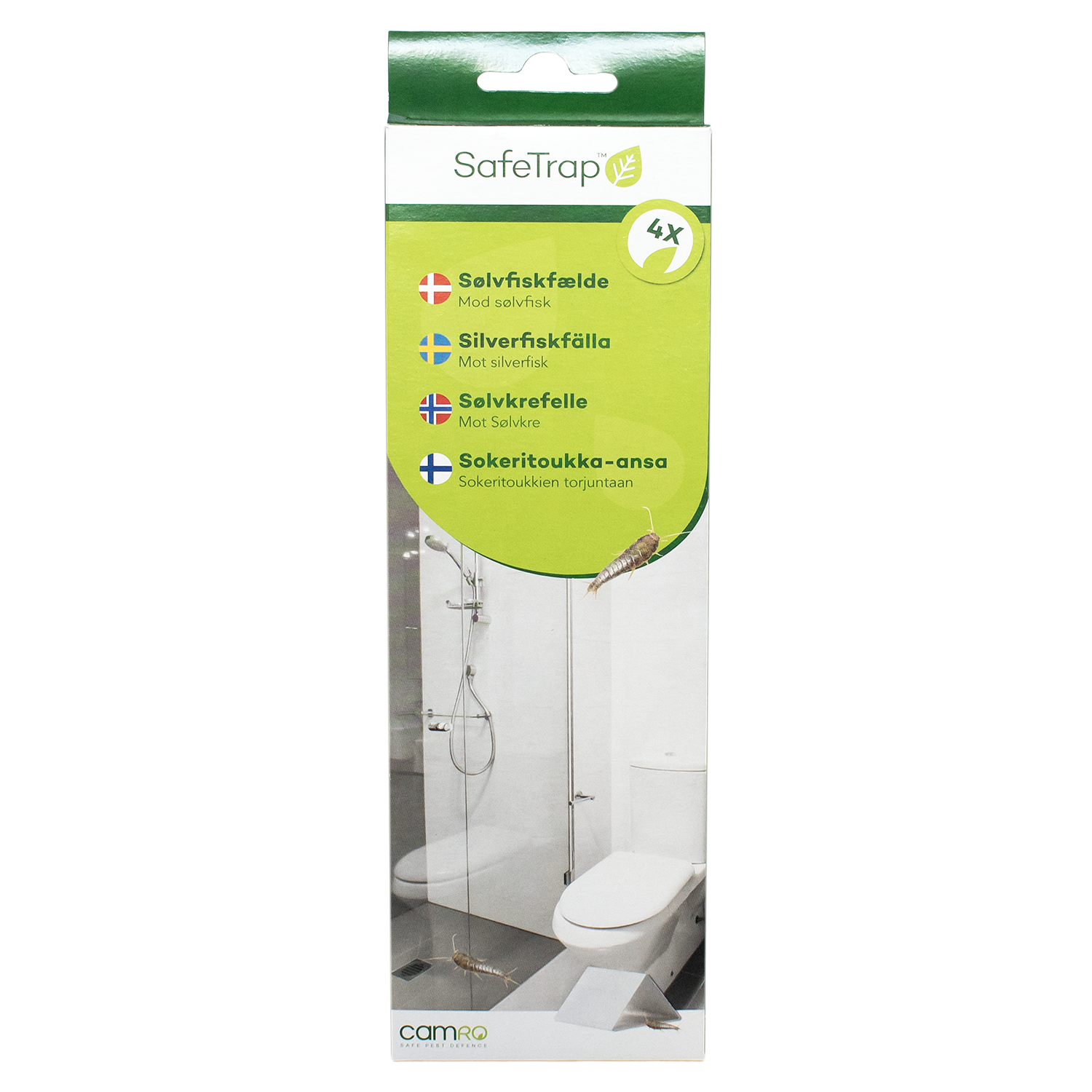 SafeTrap Sølvfiskfælde Mod Sølvfisk (x4)