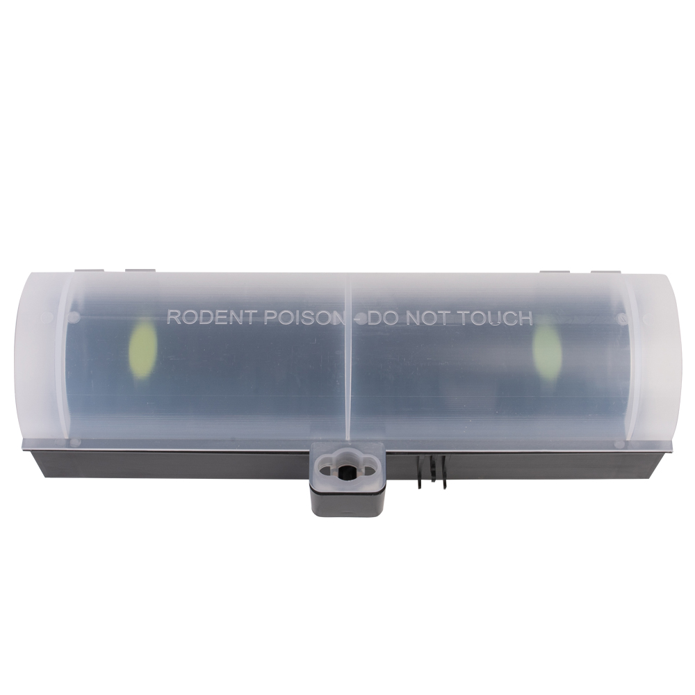 Multifunktionelt tunneldepot mod Rotte, sort med transparent låg